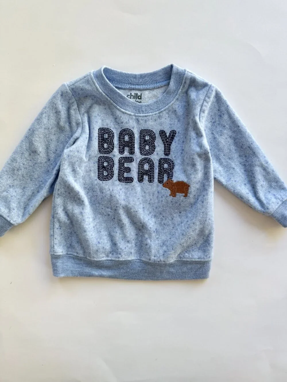 Child of Mine Baby Bear Fleece 2pc Set Blue 6-9M